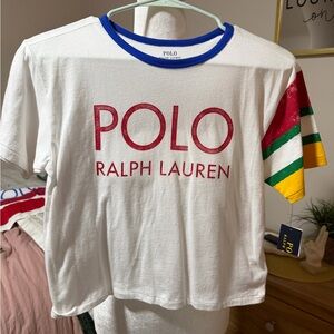 Polo by Ralph Lauren Kids White Tee with Red, Green, and Yellow Accents